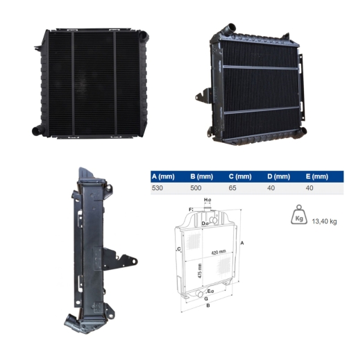 CHŁODNICA WODY DEUTZ-FAHR Agrotron 100, Agrotron 105, Agrotron 106, Agrotron 110, Agrotron 80, Agrotron 85, Agrotron 90, Agrotron 4.70, Agrotron 4.80, 4.85, 4.90, 4.95, 6.00, 6.01, 6.05, 6.15