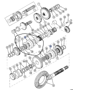 SYNCHRONIZATOR CASE IH 5120, 5130, 5140, 5150, 5220, 5230, 5240, 5250 MX100, MX100C, MX110, MX120, MX135, MX150, MX170, MX80C, MX90C 1345825C2, 1345825C3 1345824C2 A188835 A188801 A182627 1345825C2 1345825C1 1345824C1 1345825C3