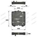 CHŁODNICA WODY CASE Farmall 70JX, Farmall 75JX Farmall 80JX, Farmall 90JX Farmall 100JX, Farmall 110JX JX90 47832493 , 84516461, 278600, 84519000