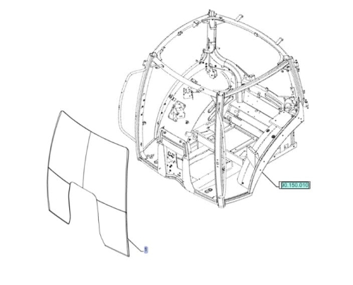 SZYBA PRZEDNIA PANORAMICZNA NEW HOLLAND T6030 T6050 T6070 T6090 T7 CASE PUMA 47739758