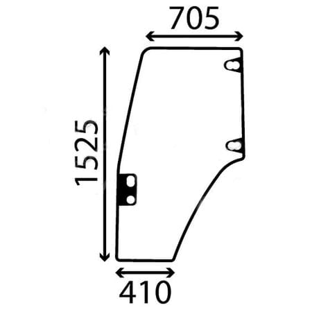 SZYBA DRZWI LEWA NEW HOLLAND T5030 T5040 T5050 T5060 CASE JX105U, JX1070U, JX1080U, JX1090U, JX1100U, JX115U, JX75U, JX85U ,JX95U 87302769