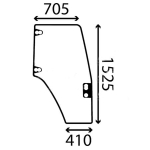 SZYBA DRZWI PRAWA NEW HOLLAND T5030 T5040 T5050 T5060 CASE JX105U, JX1070U, JX1080U, JX1090U, JX1100U, JX115U, JX75U, JX85U ,JX95U 87302768
