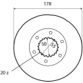 TARCZA HAMULCOWA RENAULT 1151-4, 751, 751S, 752, 782, 782-4, 851, 851S, 951 (6005007339, 7700013503, 7701017978, 7701025568, 7701032800)
