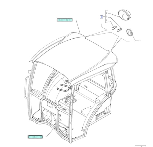 84487195 LAMPA ZESPOLONA, TYLNA NEW HOLLAND, CASE IH, STEYR
