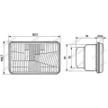 REFLEKTOR PRZEDNI MASSEY FERGUSON 4225, 4235, 4240, 4245, 4255, 4260, 4265, 4270 6235, 6245, 6255, 6260, 6265, 6270, 6280, 6290 8210, 8220, 8240, 8250, 8260 3824711M92, 3824712M91