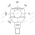 KOŃCÓWKA DRĄŻKA JOHN DEERE 1040, 1140, 1140F, 1640F, 1840F, 940, 1950, 1950F, 2250F, 2650F, DE16304