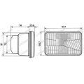 REFLEKTOR MASSEY FERGUSON 6140, 6150, 6160, 6170, 6180, 6190, 6260 6270 6280 6290 8110, 8120, 8130, 8140, 8150, 8160, 8170, 8180, 8270, 8280, 40 3713799M91, D45080006