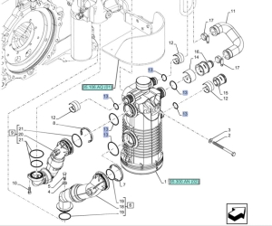ORINGI USZCZELKI OBUDOWY FILTRA  NEW HOLLAND CASE STEYR 87705156