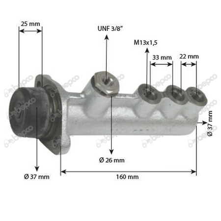 POMPKA HAMULCOWA RENAULT Ares 540, Ares 550, Ares 610, Ares 620, Ares 630, Ares 640, Ares 710, Ares 715, (7700041358)