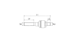 PRZEGUB OSIOWY M28 x 1.5 PRAWY - M22 x 1.5 PRAWY