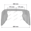 PANEL PRZEDNI GRILL NEW HOLLAND TM115 , TM120 , TM125 , TM130 , TM135 , TM140 , TM150 , TM155 , TM165 , TV140 (82007696 , 82016093 , 82016094)
