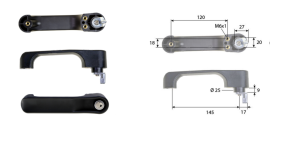 KLAMKA DRZWI (PRAWA I LEWA) DEUTZ-FAHR 4507C, 4807C, 5207C, 6007C, 6207C, 6507C, 6807C, 6907C, 7007C, 7207C, 04345504, 12093000, 83944249, E3NN9422600AA11M, E4NN94218N41AC, K303755