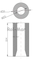 Tuleja mocowania zęba 880 mm 5193-FT88N ładowacza fi 50 Tur-5358