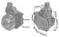 POMPA WODY JOHN DEERE 1640, 1640F, 1840, 1840F, 2040, 2040F, 2040S, 2350, 2550, 2750 (RE546935, RE60489, RE26955)