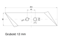 Dłuto, nakładka lemiesza lewa Kverneland Vulcan pasuje śruba M12X34OV2-3892