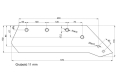 Eurolemiesz prawy 16"  Kverneland Vulcan pasuje śruba M14X34OV - 4 szt.-4812