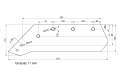 Eurolemiesz lewy 16"  Kverneland Vulcan pasuje śruba M14X34OV - 4 szt.-4808