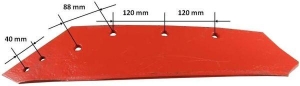 Eurolemiesz lewy 18'' Kverneland Vulcan pasuje śruba M14X34OV1 - 4 szt.
