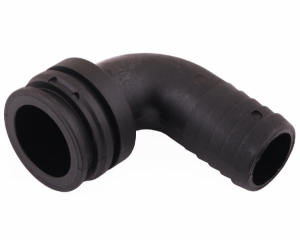 Kolanko 90 węża męskie na widełki T4 na wąż 25mm Arag