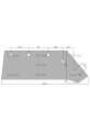 Eurolemiesz lewy 14" Gregoire-Besson Vulcan pasuje śruba M14X35PL - 4 szt.-5010