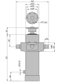 Cylinder przyczepa czteroczłonowy  CTS229/75/4/1600-9943