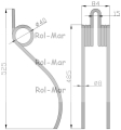 Palec zgrabiarka karuzelowa Deutz Fahr Kverneland 8/40/82/445 06580259 ( sprzedawane po 5 )-8989