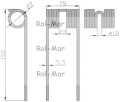 Palec podbieracza prasa Krone 938158.1 5.5/28/76/145 ( sprzedawane po 5 )-8433