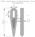 Palec zgarniacza grzebieniowego Anna ( sprzedawane po 10 )-4014