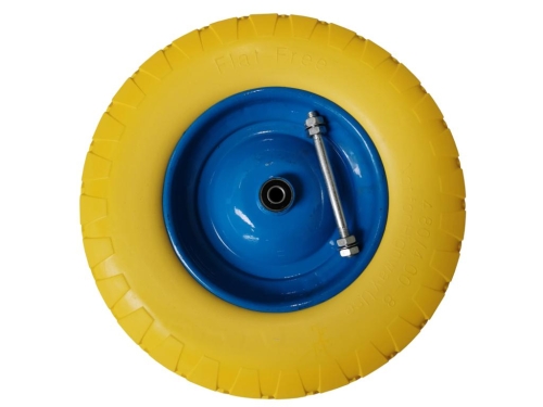 Koło do taczki elastyczne pełne 4.00-8 plus oś 12mm-5356