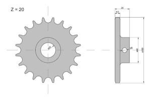 Koło zębate Z-20 elewatora Claas