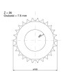 Koło łańcuchowe Z-26 Claas-8615
