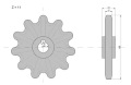 Koło zębate elewatora Z-11, O 35 mm Claas-7558