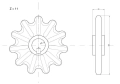 Koło zębate elewatora Z-11, O 35 mm Claas-7561