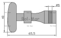 Zaczep osłon gumowy długi 65mm 804951.0 Claas-7231