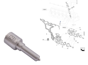 KOŃCÓWKA WTRYSKU NEW HOLLAND TM175 TM190 87802537, 0432193524, 117-209, DSLA143P1154
