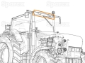 LAMPA ROBOCZA LED W DACH NEW HOLLAND T6010 T6030 T6050 T6070 T7040 T7050 T7060 T7520 TS100A TS115A TS125A TS130A T7530, T7540, T7550, T8010, T8020, T8030 CASE PUMA MAXXUM