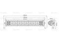 LED PŁASKA LISTWA OŚWIETLENIOWA, 610mm, 7200 Lumeny, 10-30V