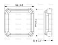 LED LAMPA ZESPOLONA, Funkcje: 2, Tylna / Hamulec, Lewa/Prawa, 10-30V S.113387