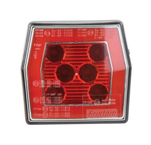 LED LAMPA ZESPOLONA, 630mm, Funkcje: 2, Tylna / Przeciwmgielna, Lewa/Prawa, 12-36V