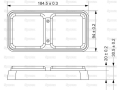 LED LAMPA ZESPOLONA, Funkcje: 3, Hamulec / Tylna / Kierunkowskaz, Lewa/Prawa, 10-30V