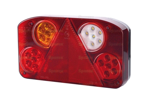 LED LAMPA ZESPOLONA, Funkcje: 5, Hamulec / Tylna / Obrysowa / Przeciwmgielna / Cofania, lewa, 12-24V