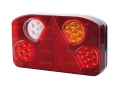 LED LAMPA ZESPOLONA, Funkcje: 5, Hamulec / Tylna / Obrysowa / Przeciwmgielna / Cofania, prawa, 12-24V