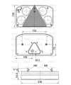 LED LAMPA ZESPOLONA, Funkcje: 6, Hamulec / Tylna / Obrysowa / Przeciwmgielna / Cofania / Tablica Rejestracyjna, lewa, 12-24V