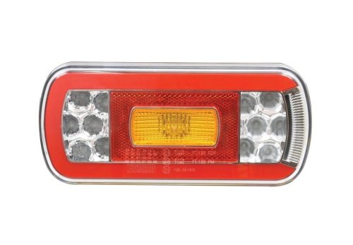 LED LAMPA ZESPOLONA, Funkcje: 6, Hamulec / Tylna / Kierunkowskaz / Przeciwmgielna / Tablica Rejestracyjna / Odblask, Lewa/Prawa, 12-36V