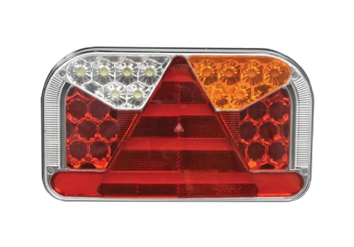 LED LAMPA ZESPOLONA, Funkcje: 7, Hamulec / Tylna / Kierunkowskaz / Przeciwmgielna / Cofania / Tablica Rejestracyjna / Odblask, prawa, 12-36V