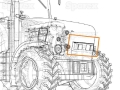 LAMPY ROBOCZE KOMPLET 4050lm PRZÓD W MASCE MASSEY FERGUSON