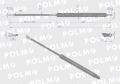 Siłownik szyby tylnej. Szyberdachu L max. 600mm 0308250110P BELARUS MTZ POLMO-64604