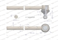 Przegub kierowniczy 382mm 3116406R5 WARYŃSKI-70931