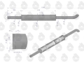Tłumik okrągły długi 5.4kg 1280mm C-360 ORYGINAŁ URSUS-72780