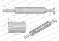 Tłumik okrągły krótki 865mm 4.5kg C-330 (prosty) INOX WARYŃSKI-89592